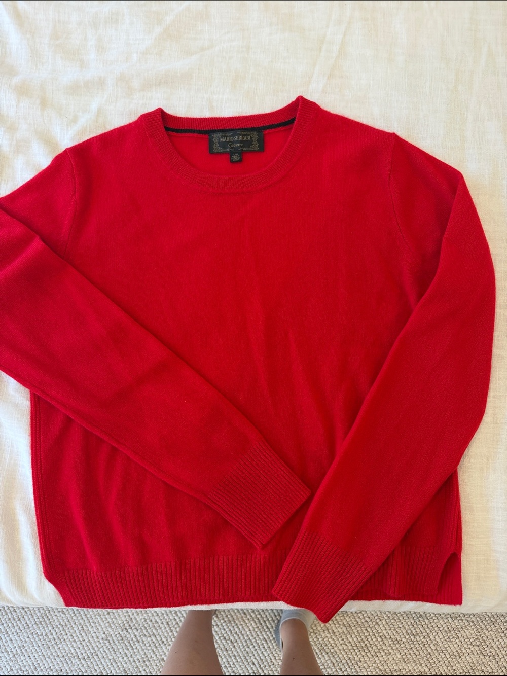 Mario Serrani Bright Red Crewneck Sweater